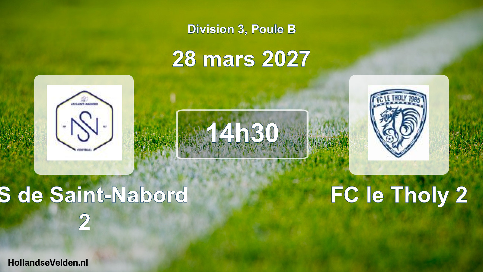 Match programmé: AS de Saint-Nabord 2 - FC le Tholy 2 (28 mars 2027)