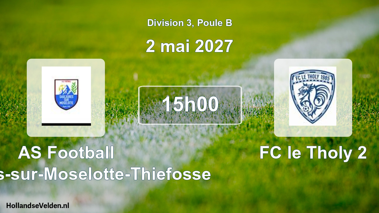 Match programmé: AS Football Saulxures-sur-Moselotte-Thiefosse - FC le Tholy 2 (2 mai 2027)