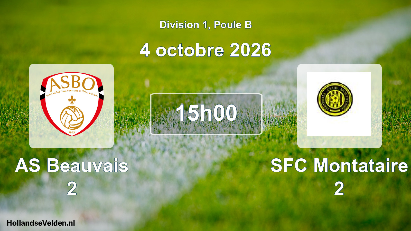 Match programmé: AS Beauvais 2 - SFC Montataire 2 (4 octobre 2026)