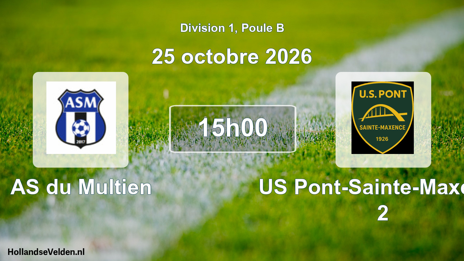 Scheduled Match: AS du Multien - US Pont-Sainte-Maxence 2 (25 October 2026)