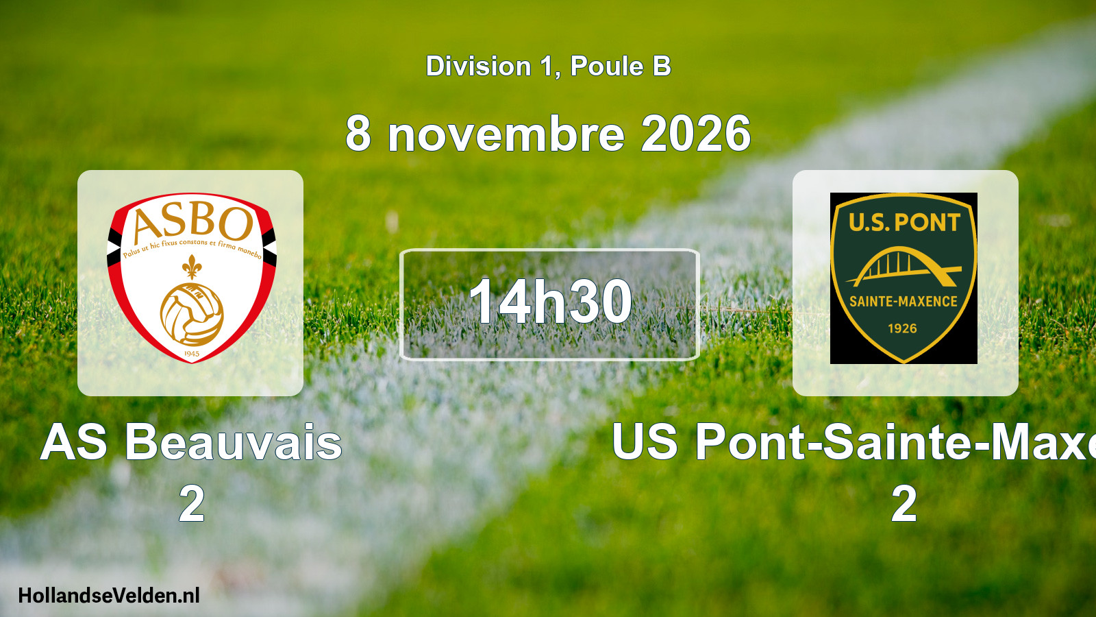 Scheduled Match: AS Beauvais 2 - US Pont-Sainte-Maxence 2 (8 November 2026)