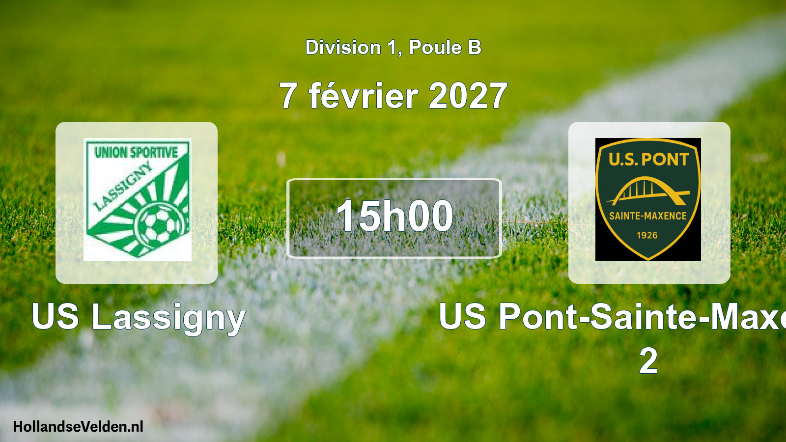 Scheduled Match: US Lassigny - US Pont-Sainte-Maxence 2 (7 February 2027)