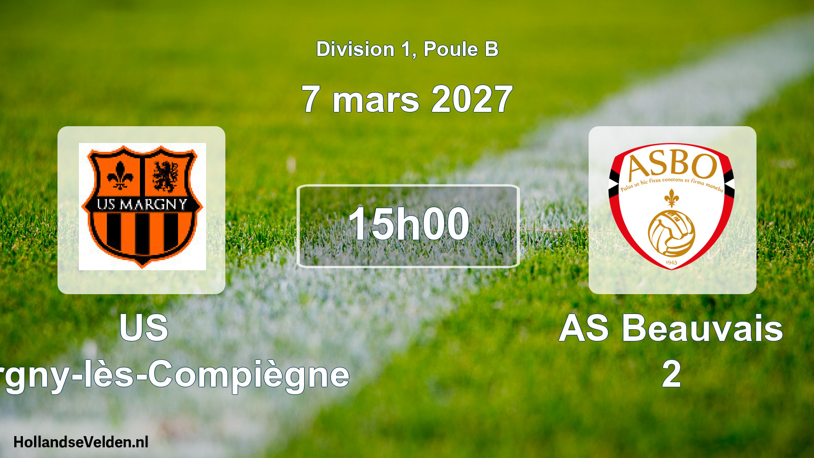 Match programmé: US Margny-lès-Compiègne - AS Beauvais 2 (7 mars 2027)