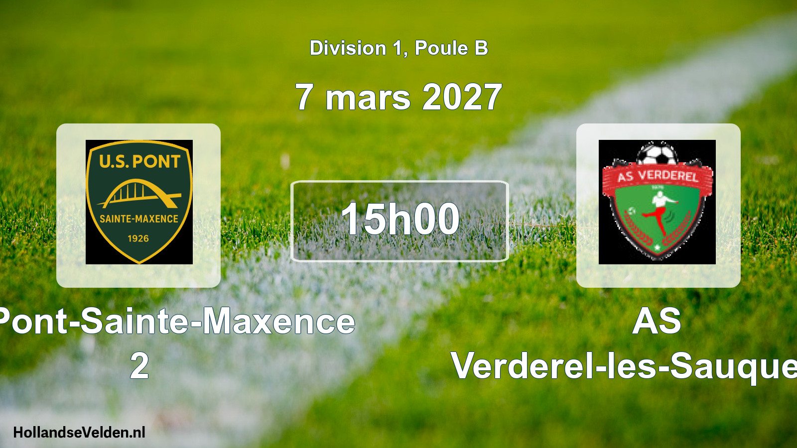 Scheduled Match: US Pont-Sainte-Maxence 2 - AS Verderel-les-Sauqueuse (7 March 2027)