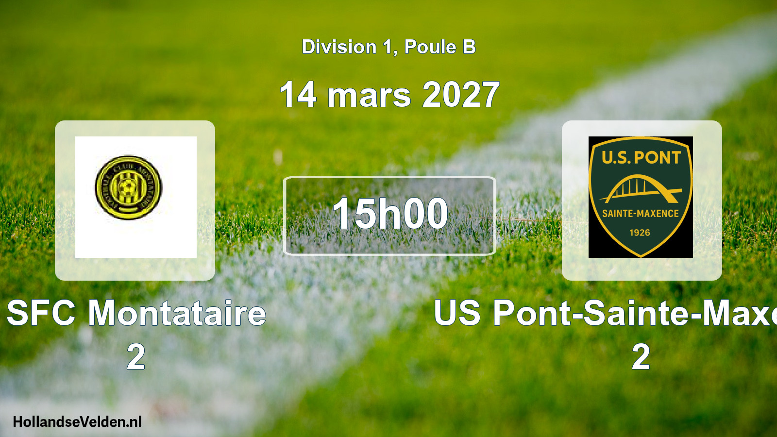 Scheduled Match: SFC Montataire 2 - US Pont-Sainte-Maxence 2 (14 March 2027)