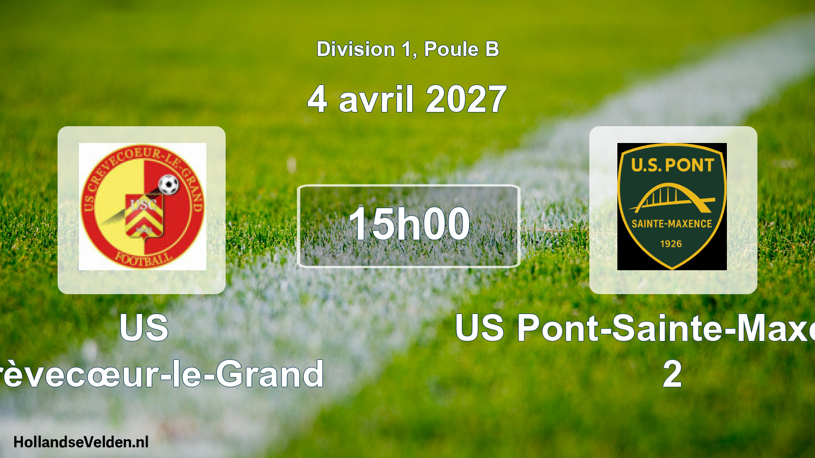 Scheduled Match: US Crèvecœur-le-Grand - US Pont-Sainte-Maxence 2 (4 April 2027)