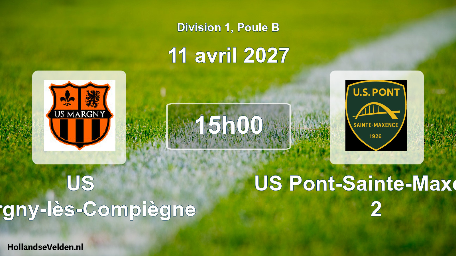 Scheduled Match: US Margny-lès-Compiègne - US Pont-Sainte-Maxence 2 (11 April 2027)