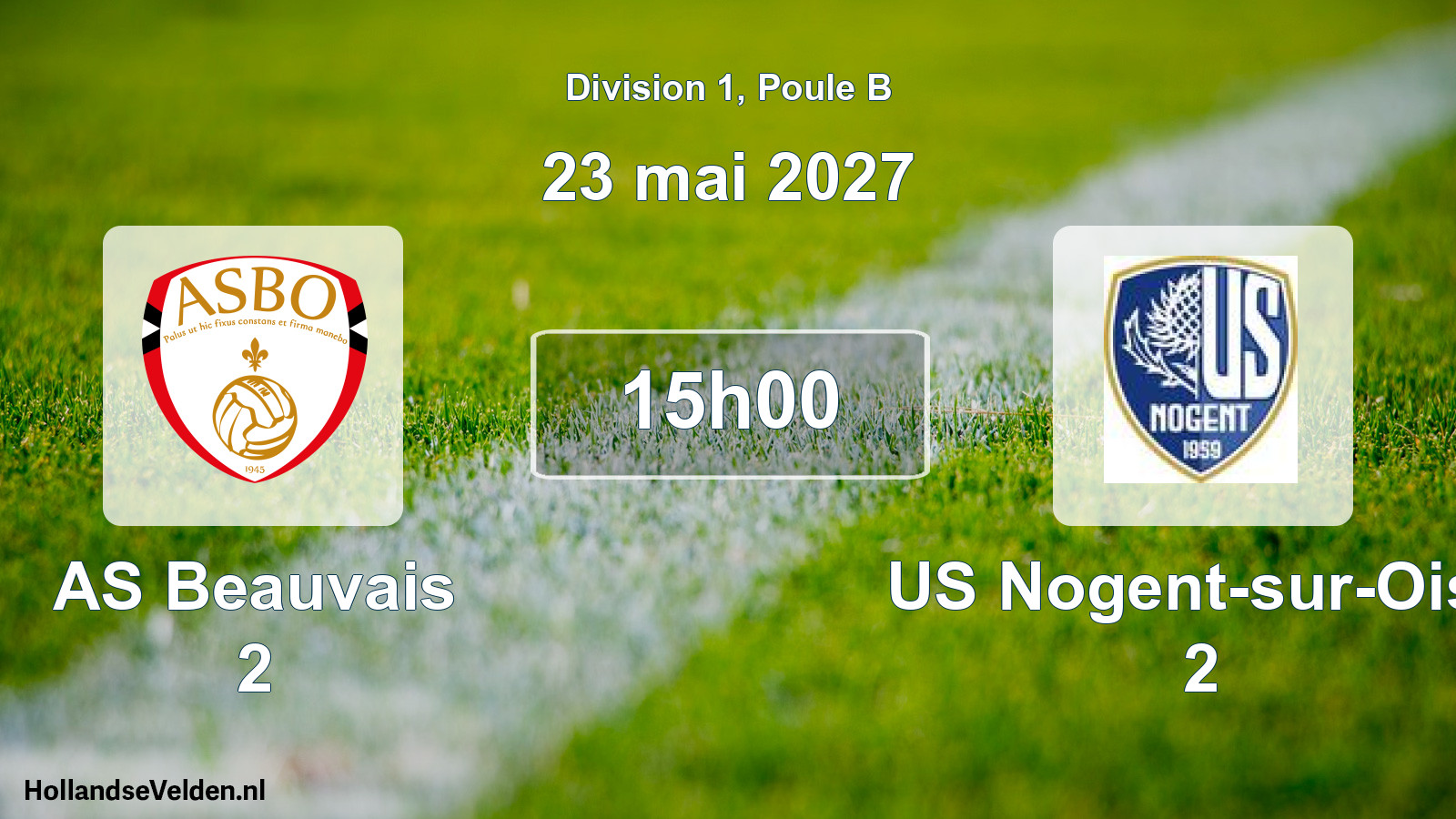 Match programmé: AS Beauvais 2 - US Nogent-sur-Oise 2 (23 mai 2027)