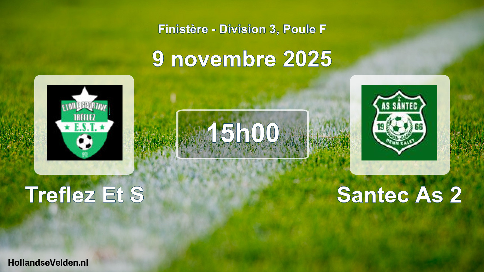 Geplande wedstrijd: Treflez Et S - Santec As 2 (9 novembre 2025)