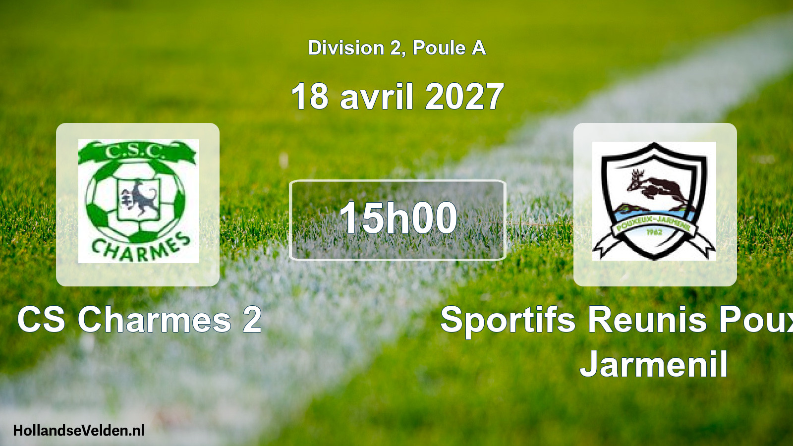 Match programmé: CS Charmes 2 - Sportifs Reunis Pouxeux Jarmenil (18 avril 2027)