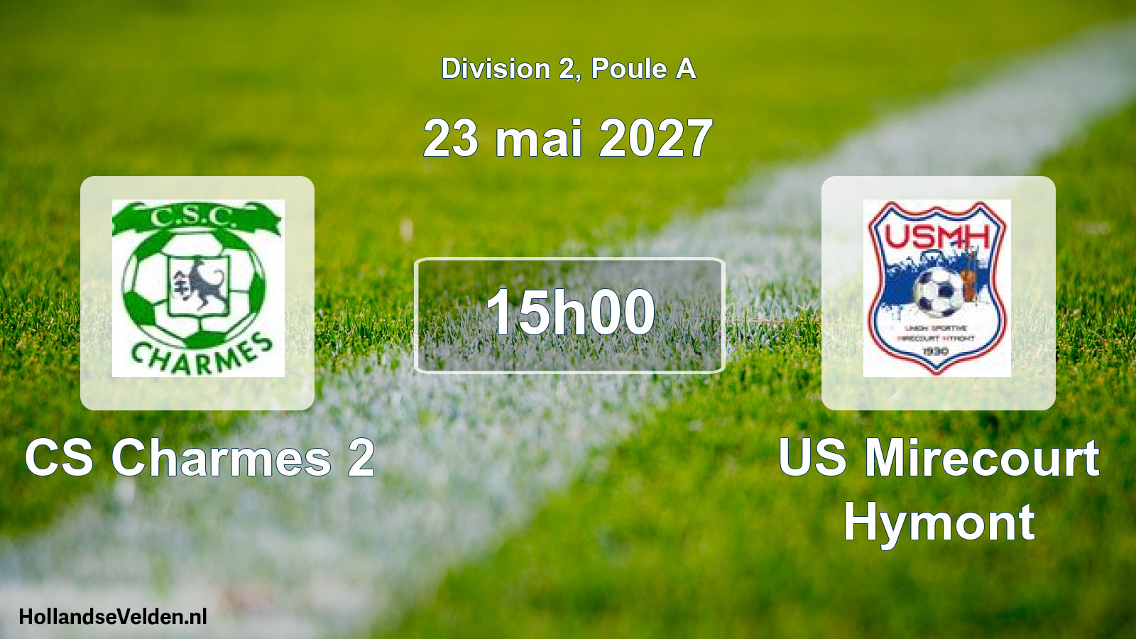 Match programmé: CS Charmes 2 - US Mirecourt Hymont (23 mai 2027)