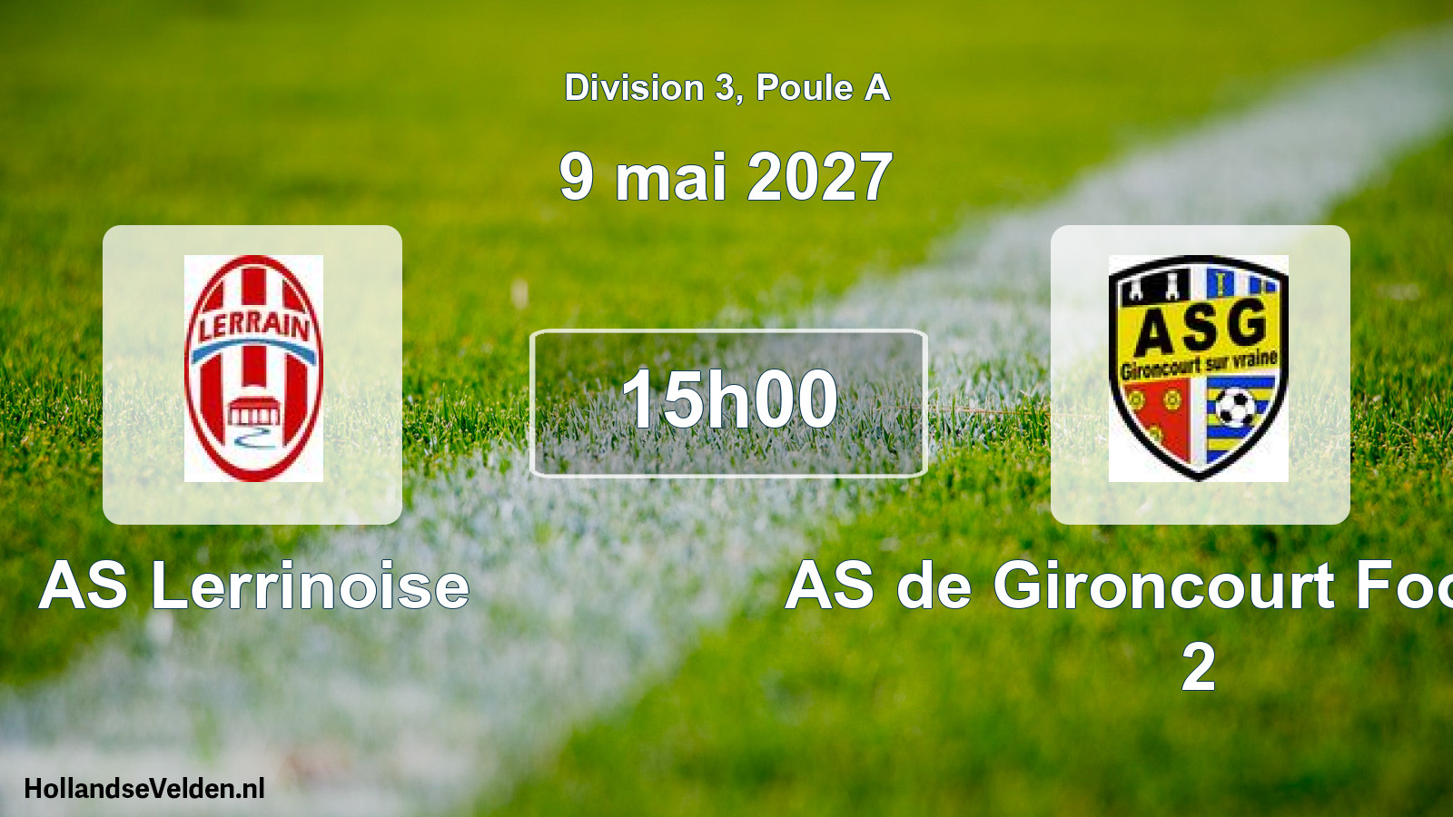 Match programmé: AS Lerrinoise - AS de Gironcourt Football 2 (9 mai 2027)