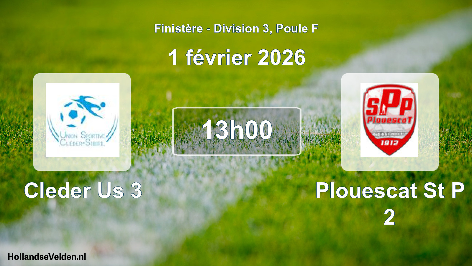 Geplande wedstrijd: Cleder Us 3 - Plouescat St P 2 (1 février 2026)