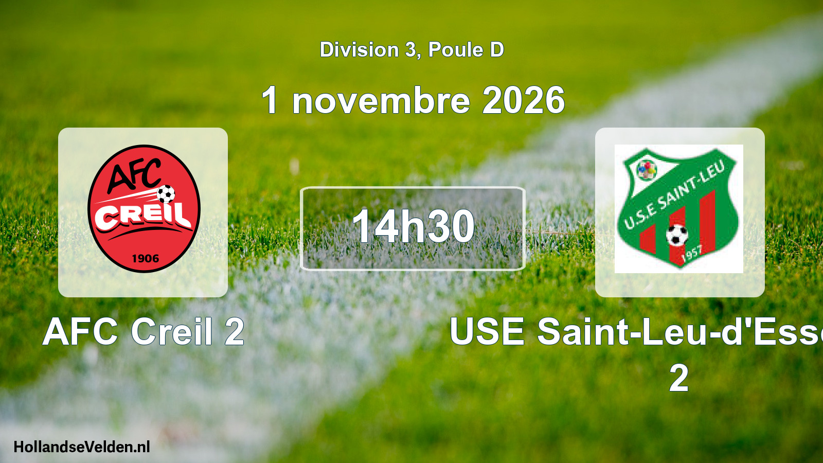 Match programmé: AFC Creil 2 - USE Saint-Leu-d'Esserent 2 (1 novembre 2026)
