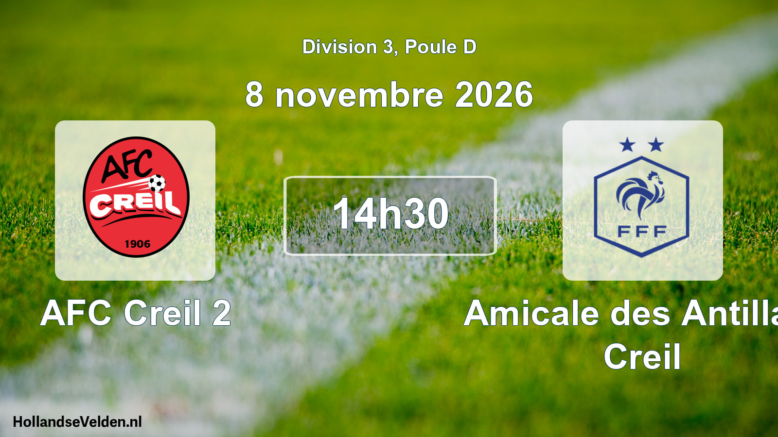 Match programmé: AFC Creil 2 - Amicale des Antillais Creil (8 novembre 2026)
