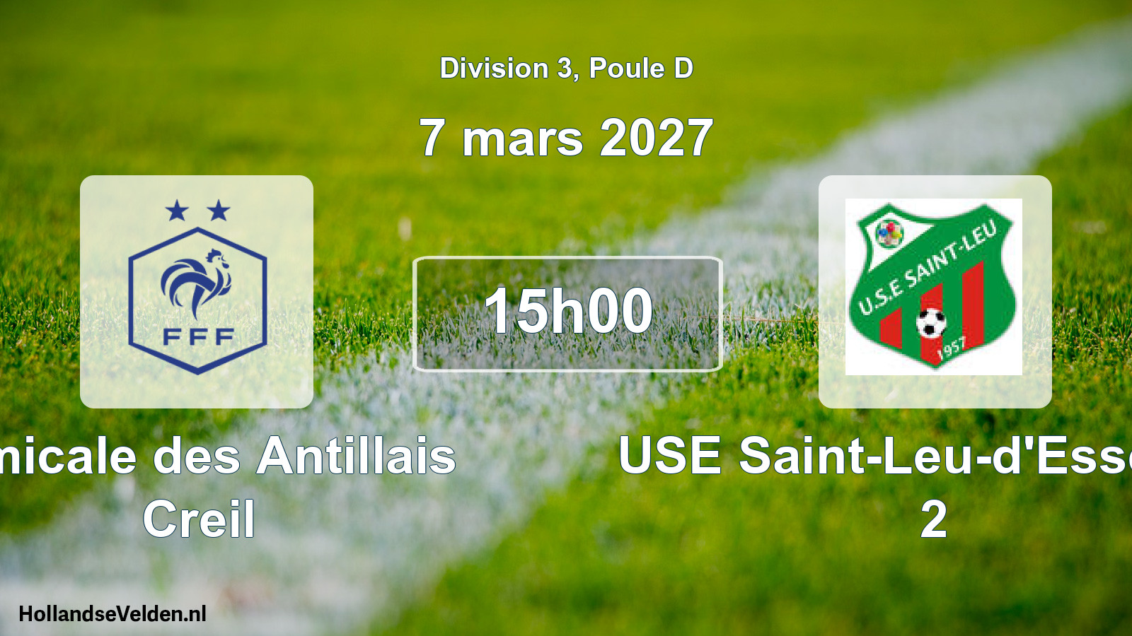 Match programmé: Amicale des Antillais Creil - USE Saint-Leu-d'Esserent 2 (7 mars 2027)