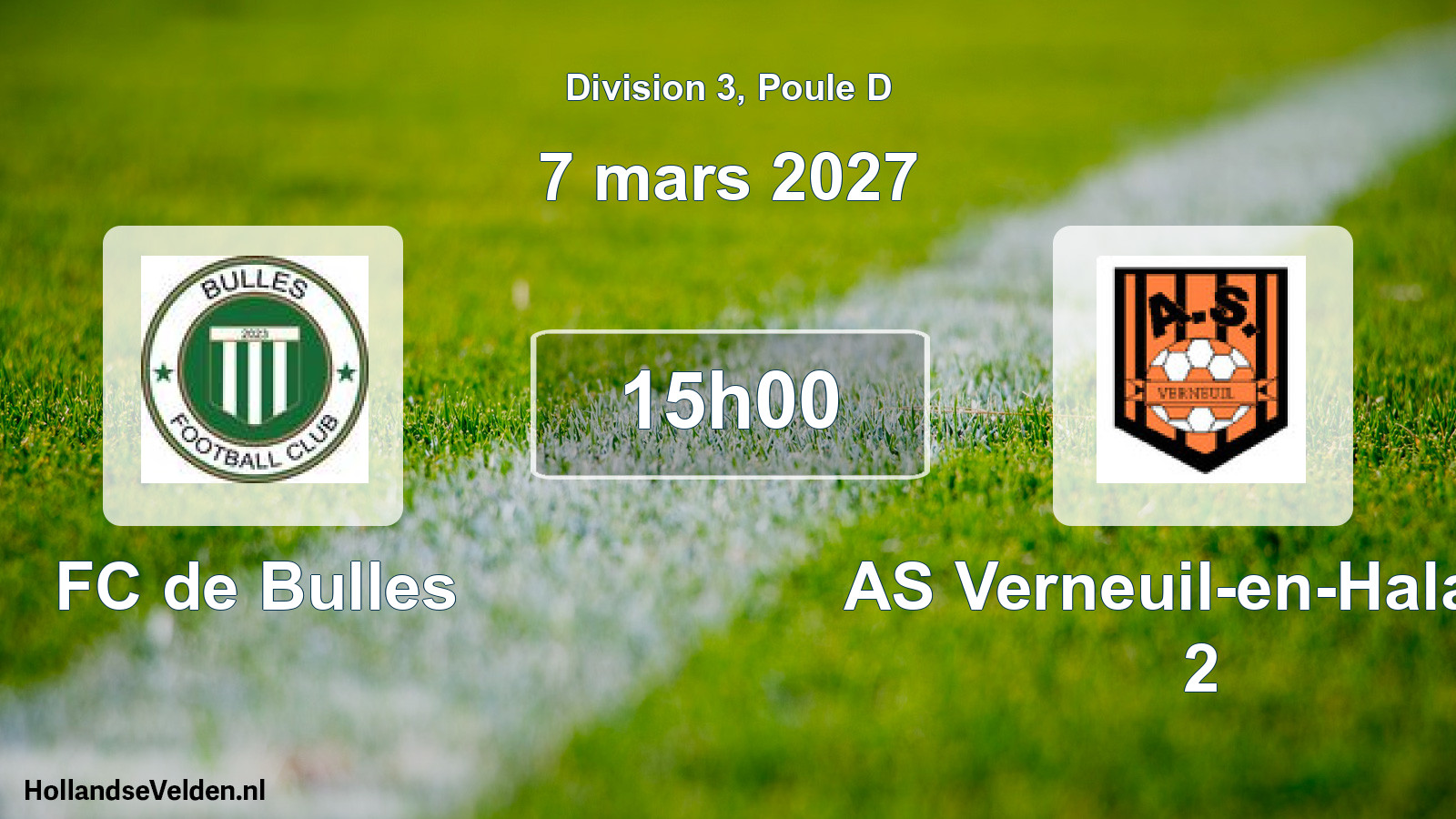 Match programmé: FC de Bulles - AS Verneuil-en-Halatte 2 (7 mars 2027)