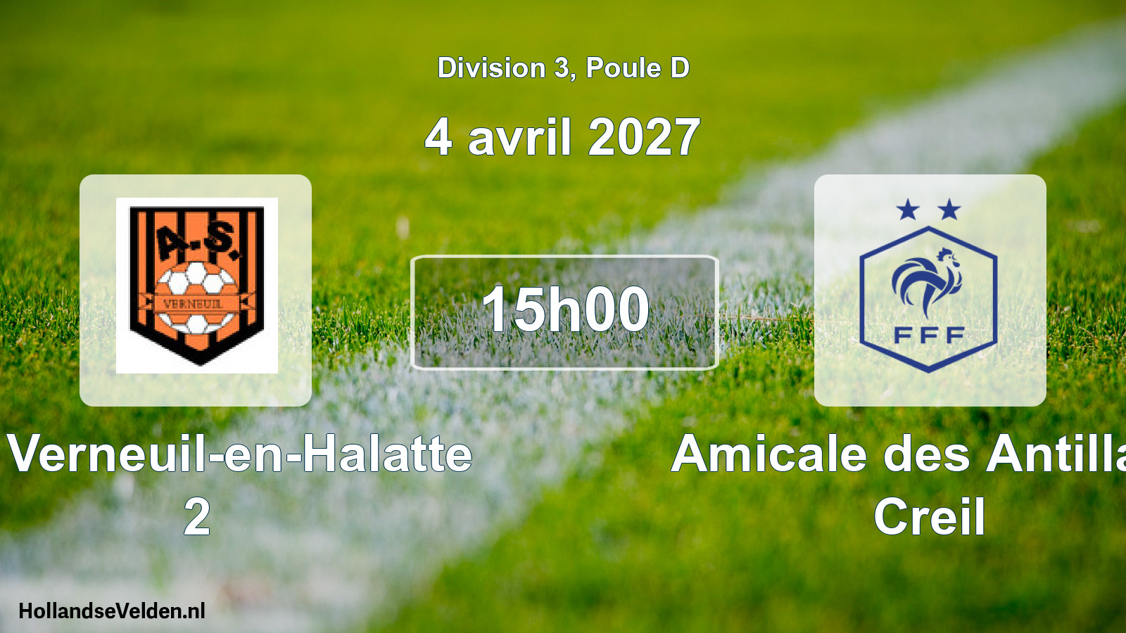 Match programmé: AS Verneuil-en-Halatte 2 - Amicale des Antillais Creil (4 avril 2027)