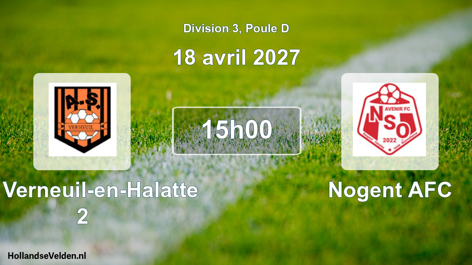 Match programmé: AS Verneuil-en-Halatte 2 - Nogent AFC (18 avril 2027)