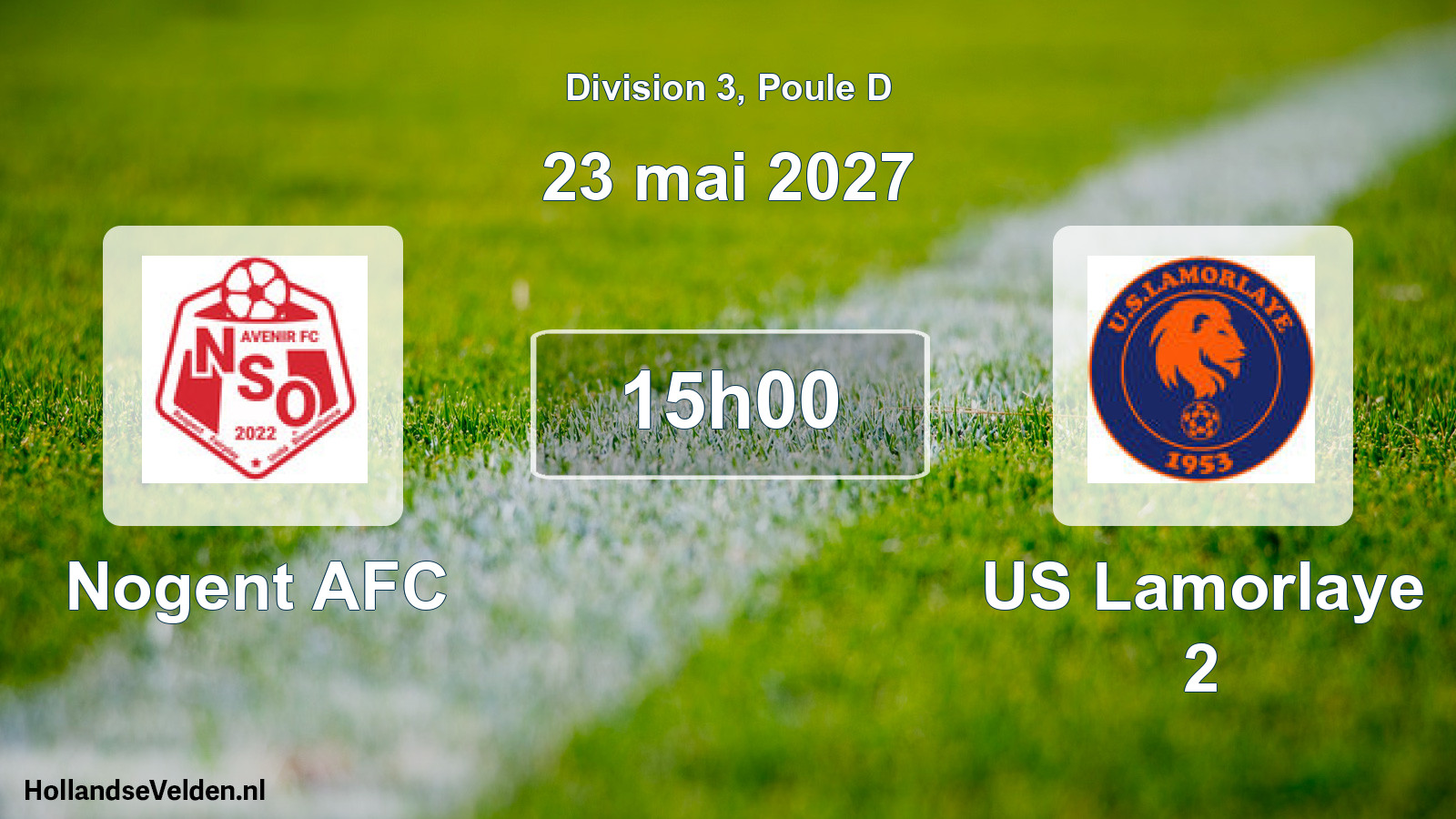 Match programmé: Nogent AFC - US Lamorlaye 2 (23 mai 2027)