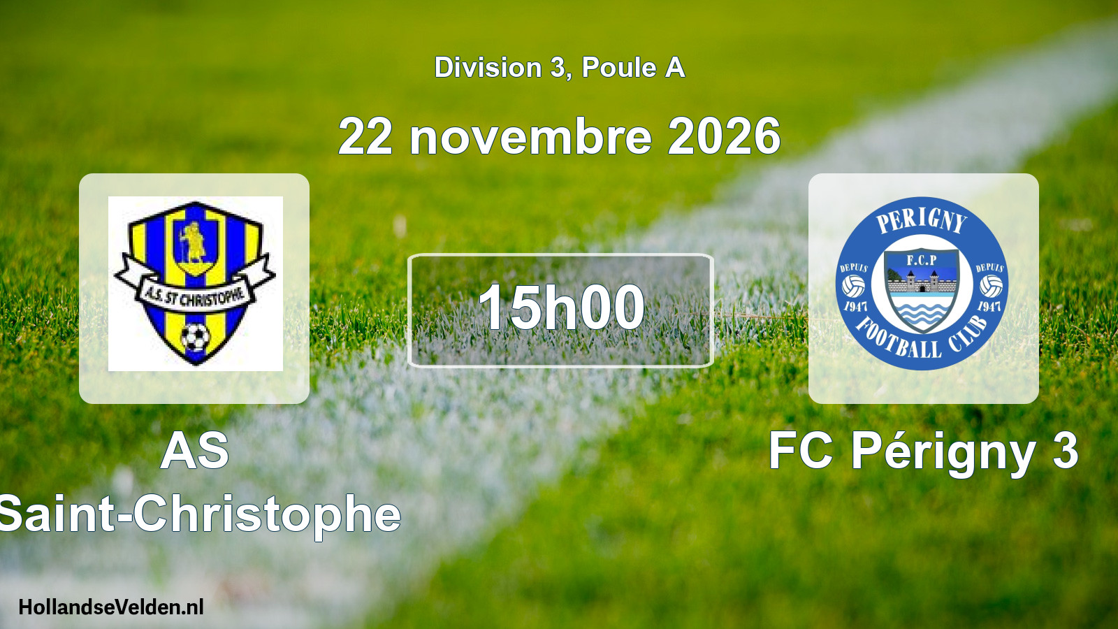 Scheduled Match: AS Saint-Christophe - FC Périgny 3 (22 November 2026)