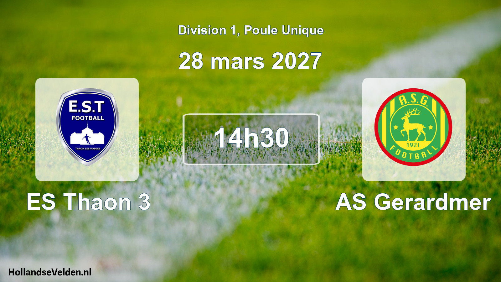 Match programmé: ES Thaon 3 - AS Gerardmer (28 mars 2027)