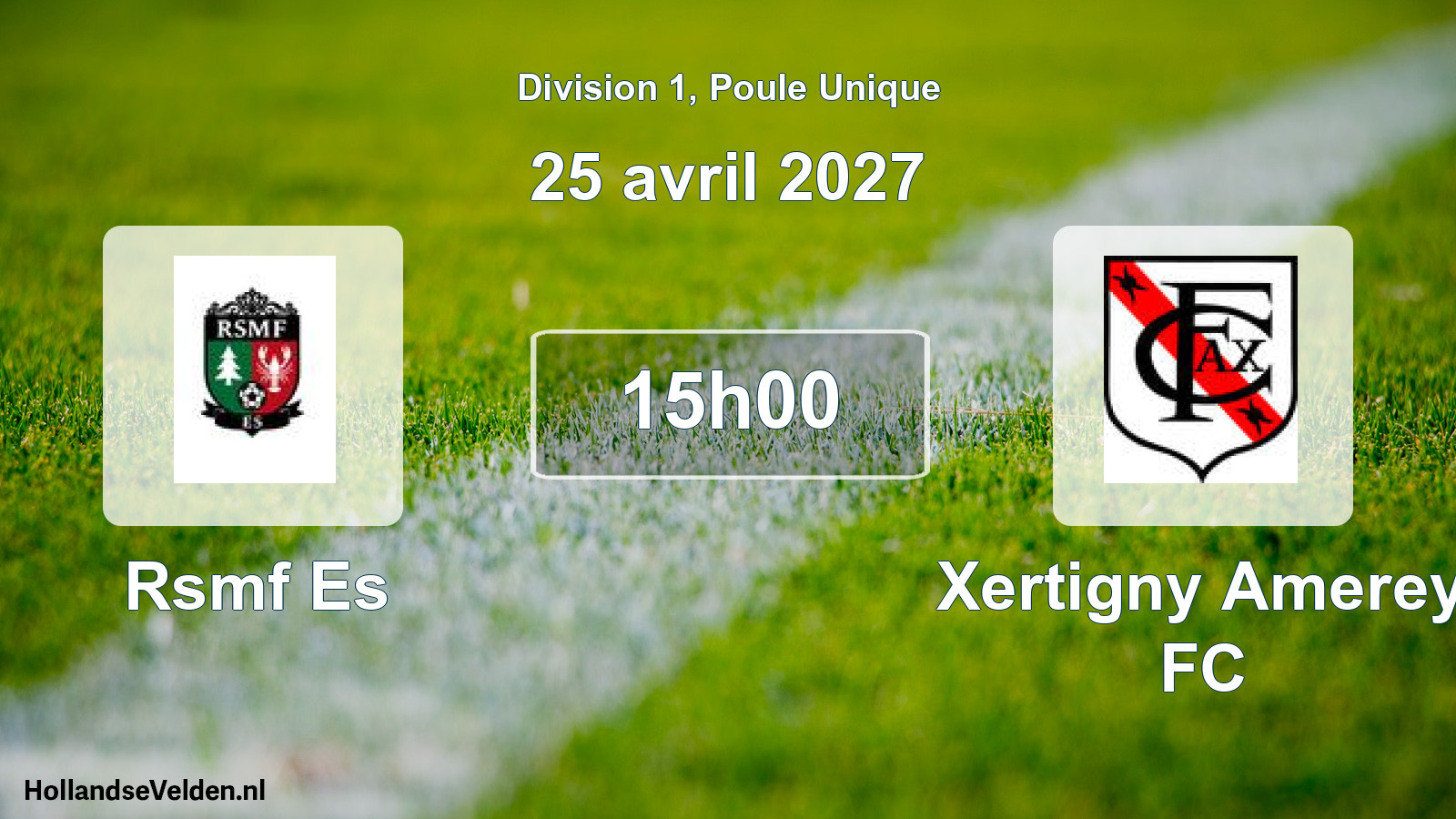 Match programmé: Rsmf Es - Xertigny Amerey FC (25 avril 2027)
