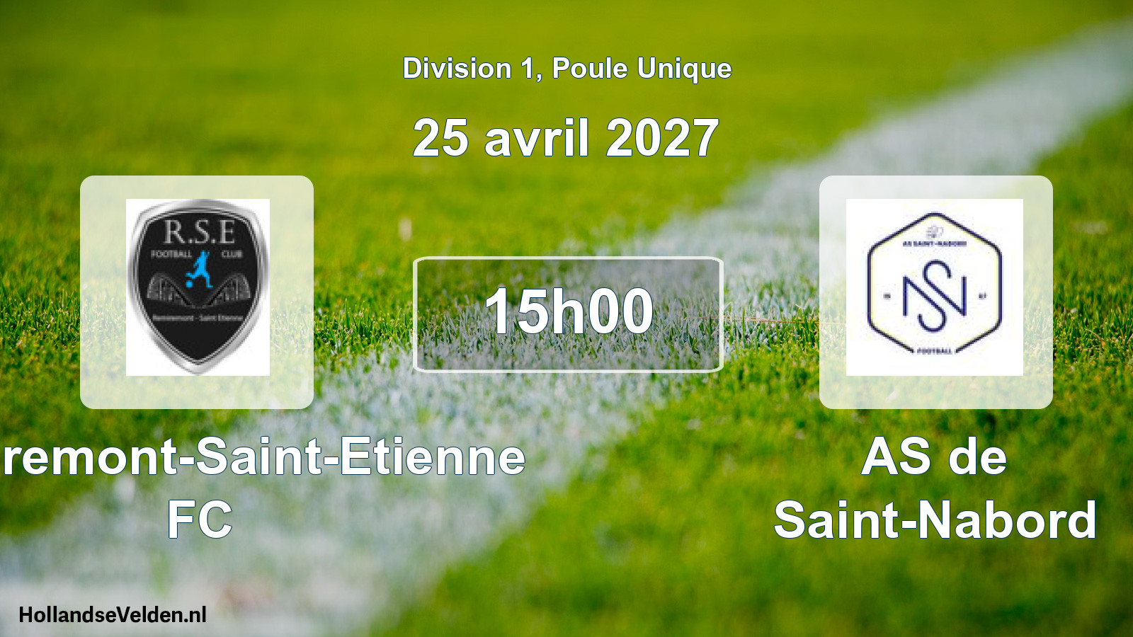 Match programmé: Remiremont-Saint-Etienne FC - AS de Saint-Nabord (25 avril 2027)