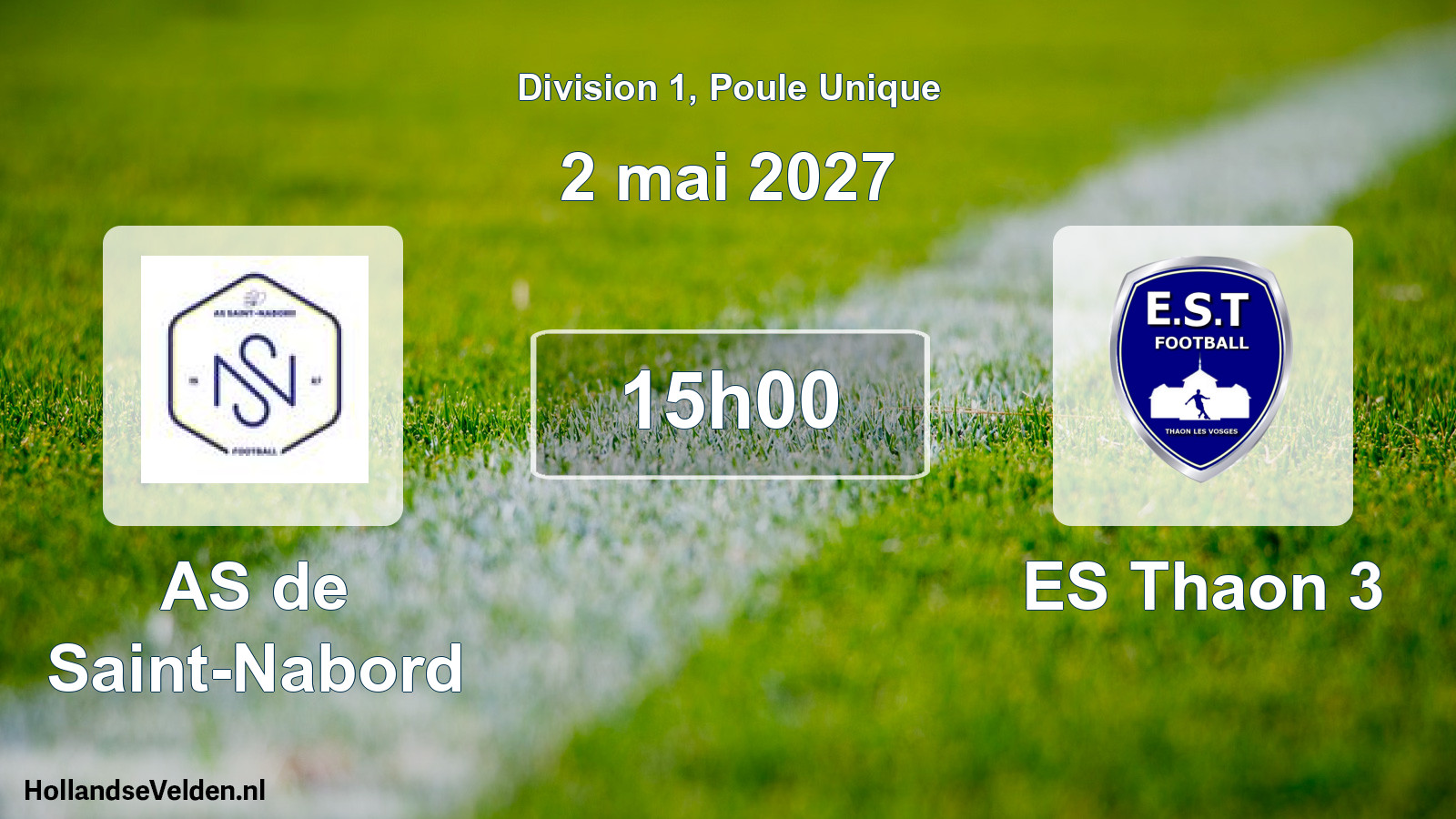 Match programmé: AS de Saint-Nabord - ES Thaon 3 (2 mai 2027)