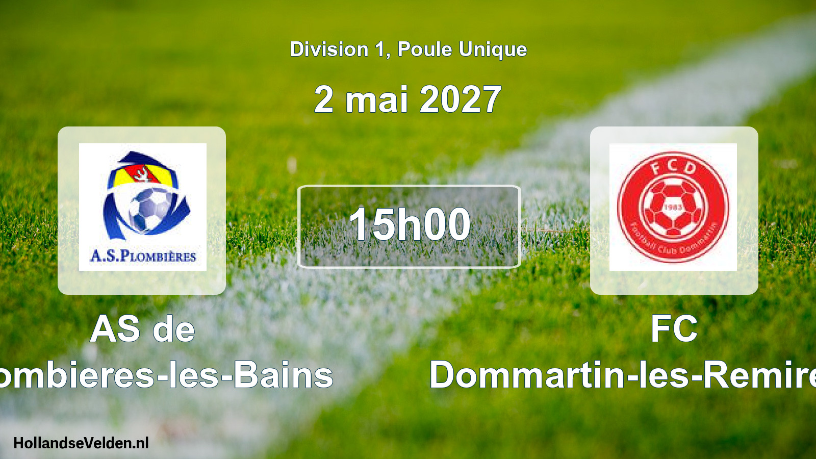 Match programmé: AS de Plombieres-les-Bains - FC Dommartin-les-Remiremont (2 mai 2027)