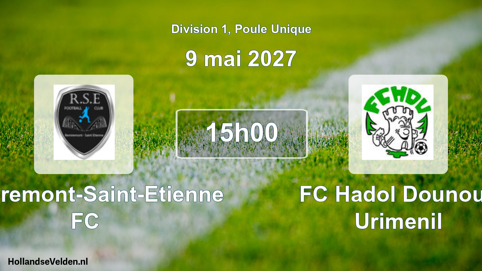 Match programmé: Remiremont-Saint-Etienne FC - FC Hadol Dounoux Urimenil (9 mai 2027)