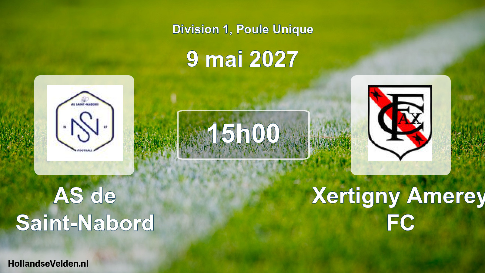 Match programmé: AS de Saint-Nabord - Xertigny Amerey FC (9 mai 2027)