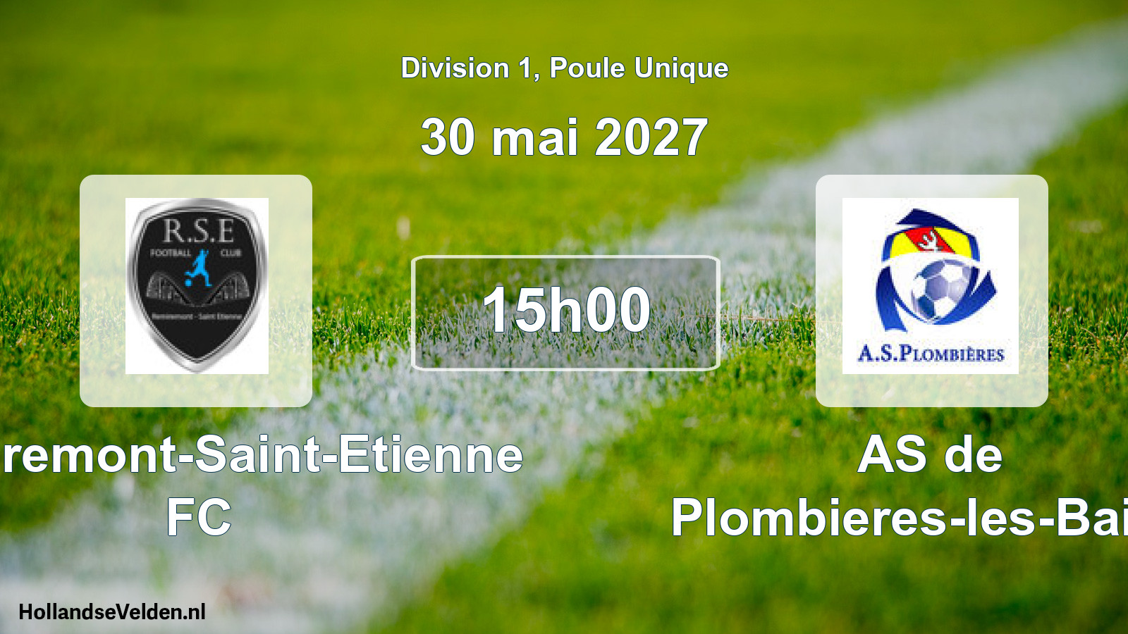 Match programmé: Remiremont-Saint-Etienne FC - AS de Plombieres-les-Bains (30 mai 2027)