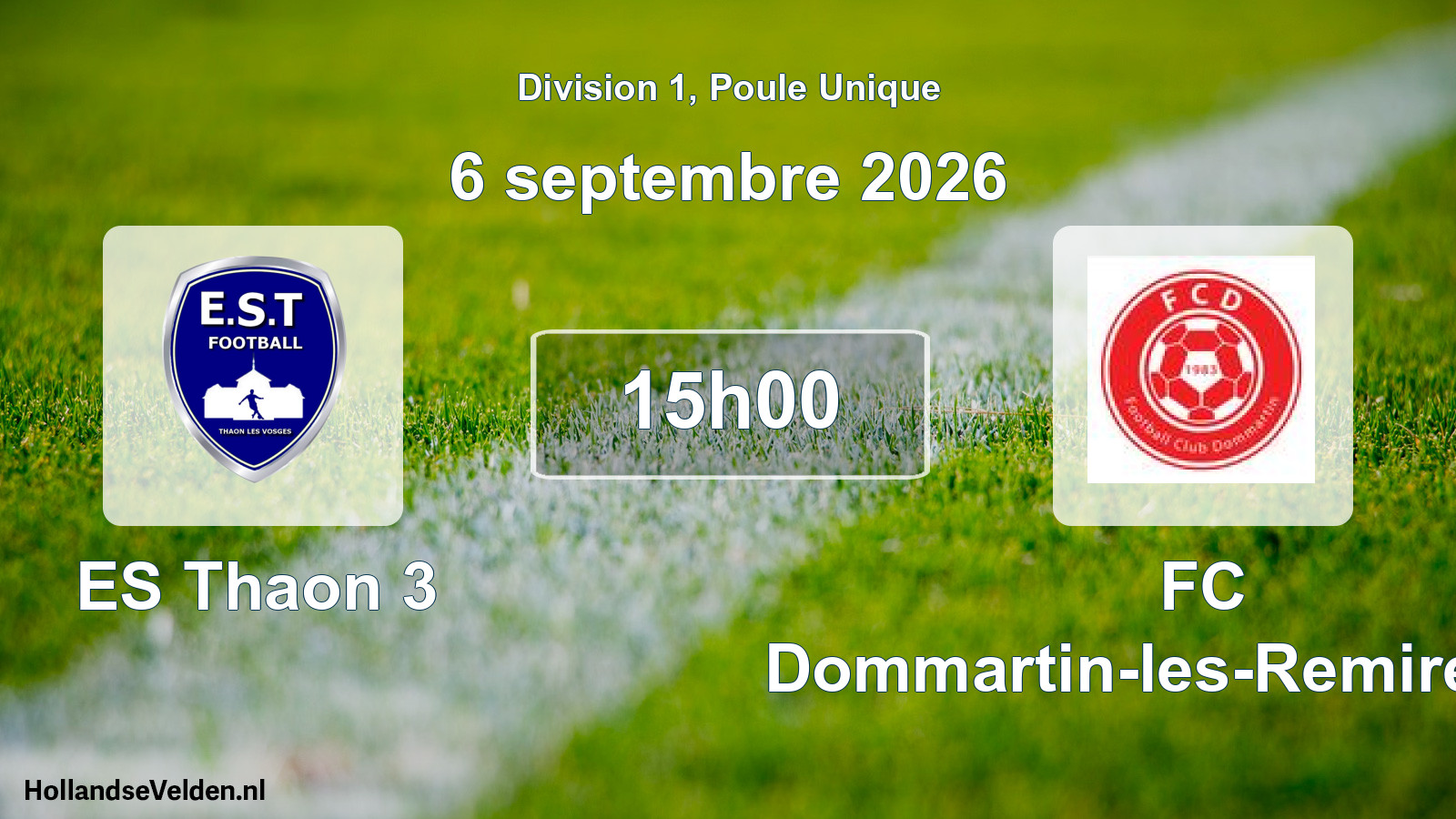 Scheduled Match: ES Thaon 3 - FC Dommartin-les-Remiremont (6 September 2026)