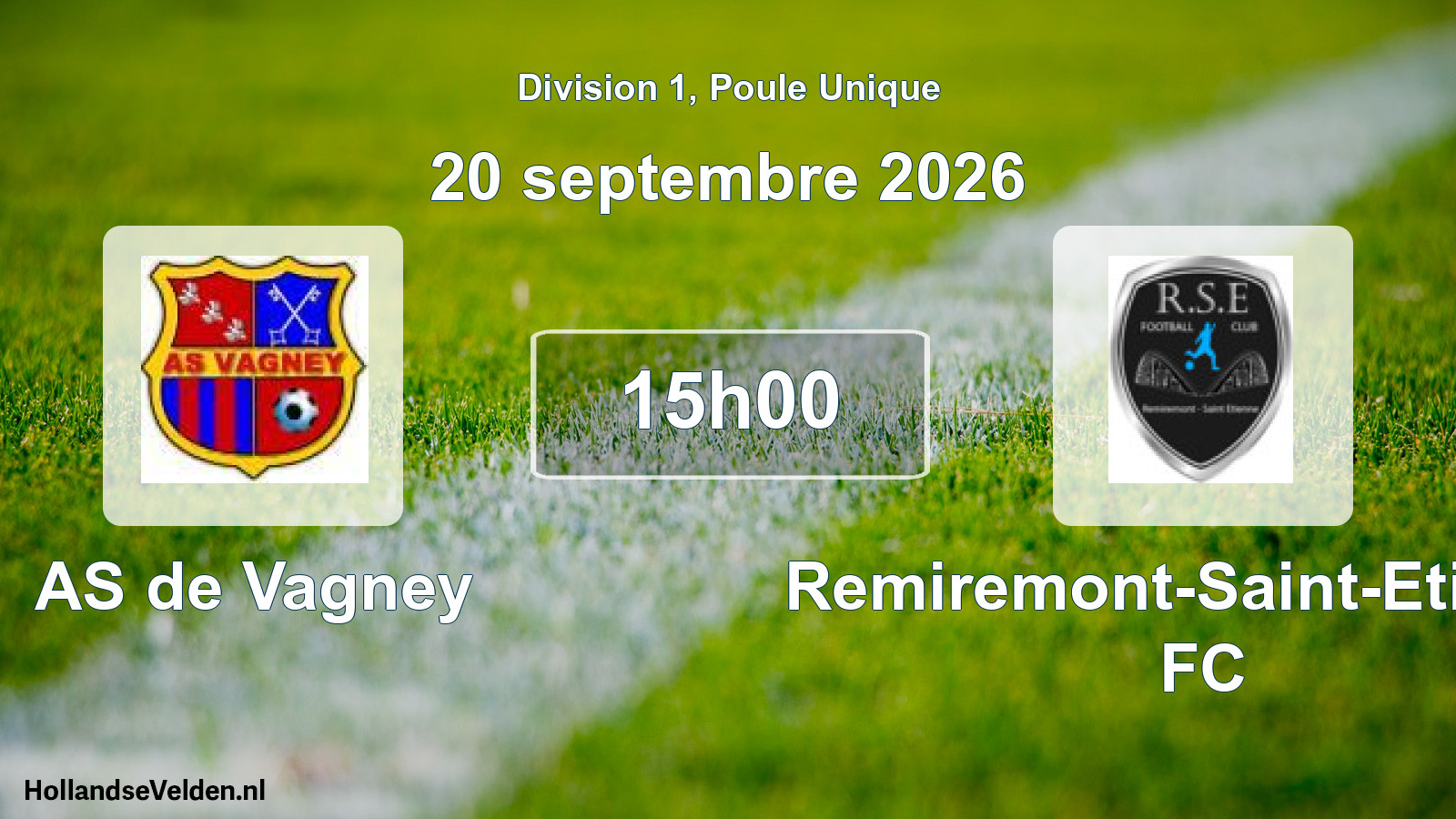 Match programmé: AS de Vagney - Remiremont-Saint-Etienne FC (20 septembre 2026)