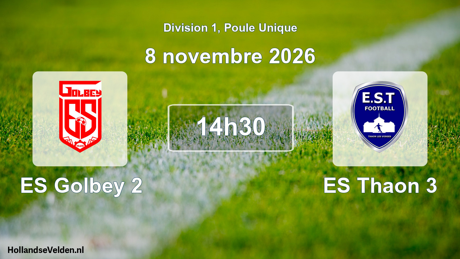 Match programmé: ES Golbey 2 - ES Thaon 3 (8 novembre 2026)