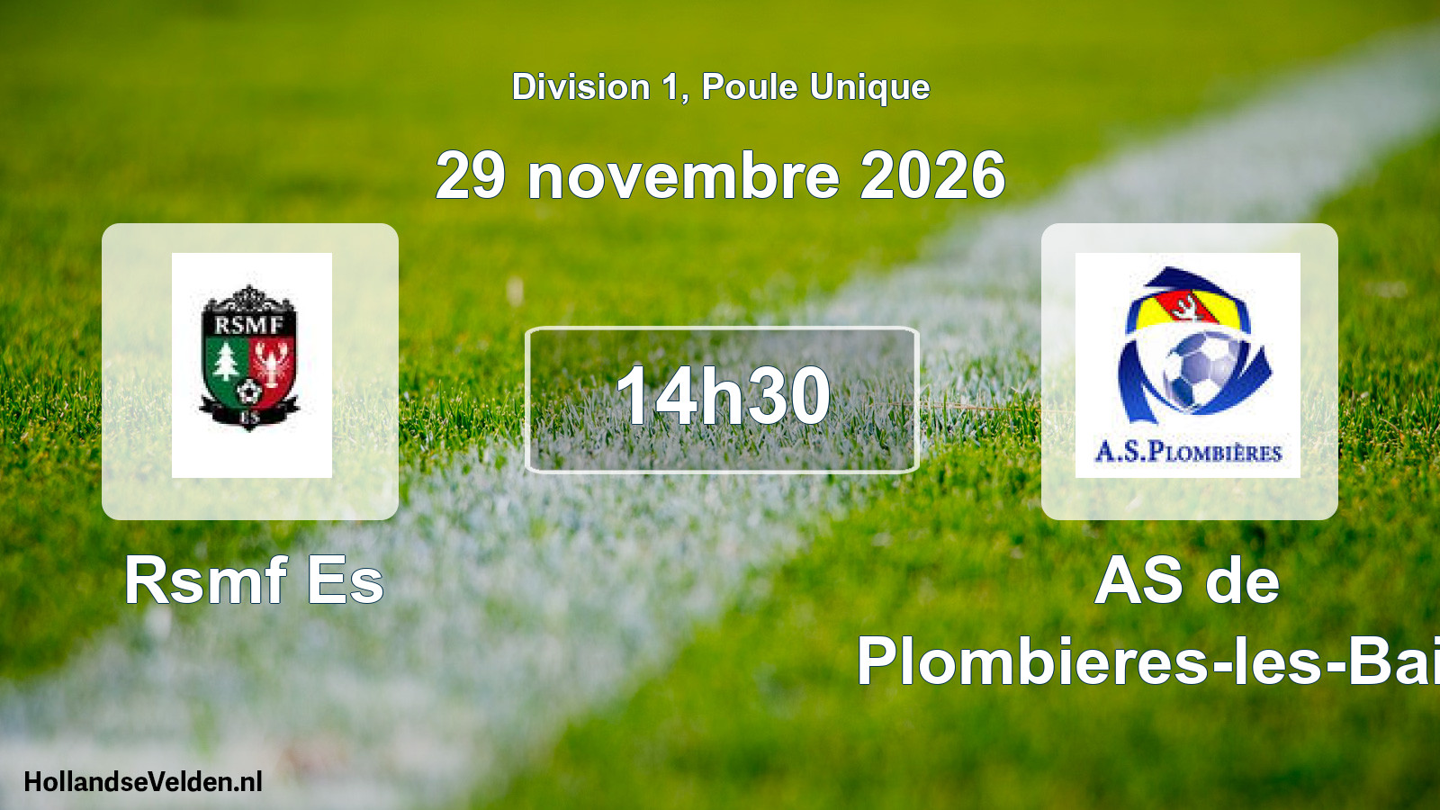 Match programmé: Rsmf Es - AS de Plombieres-les-Bains (29 novembre 2026)