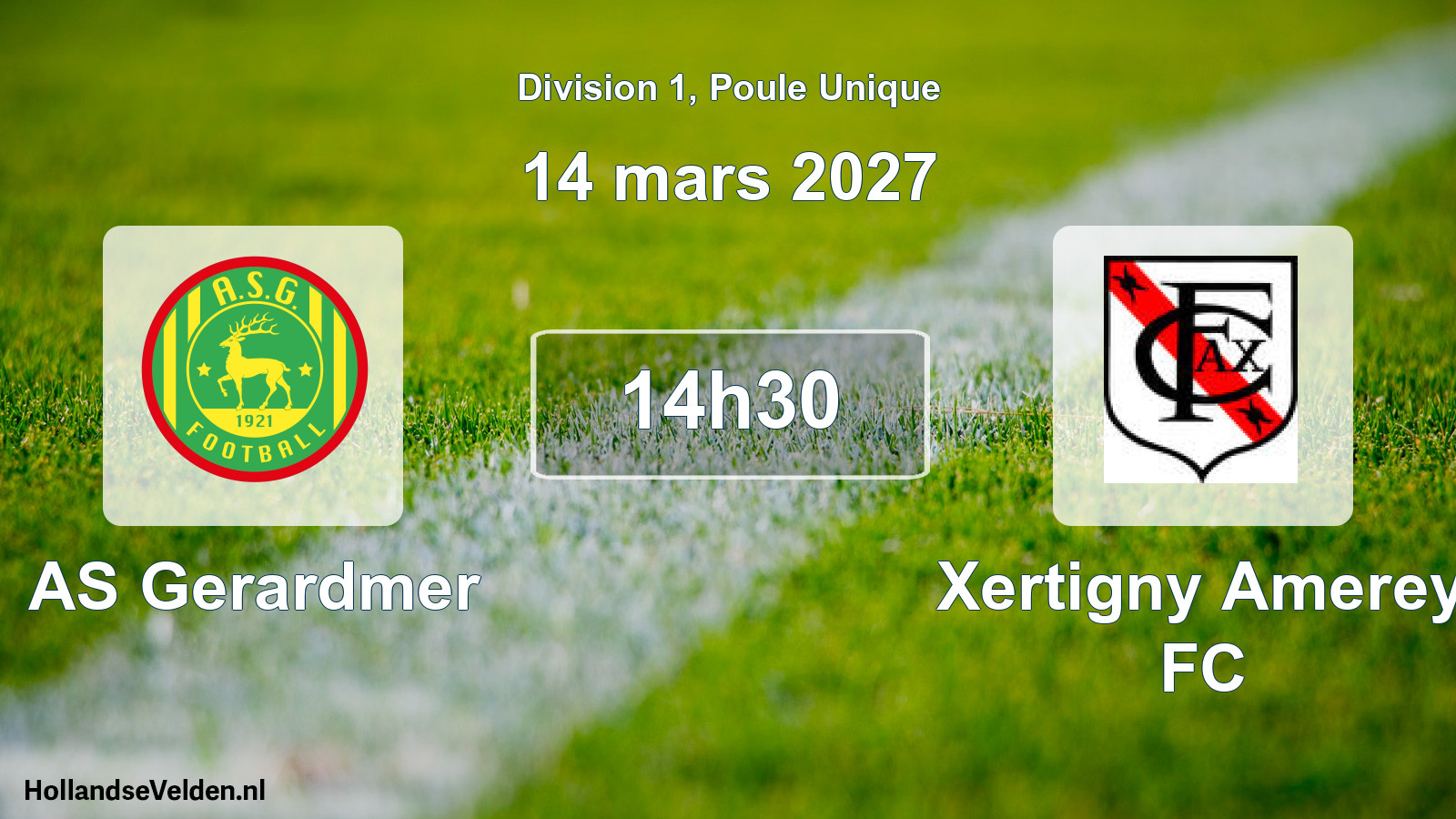 Match programmé: AS Gerardmer - Xertigny Amerey FC (14 mars 2027)