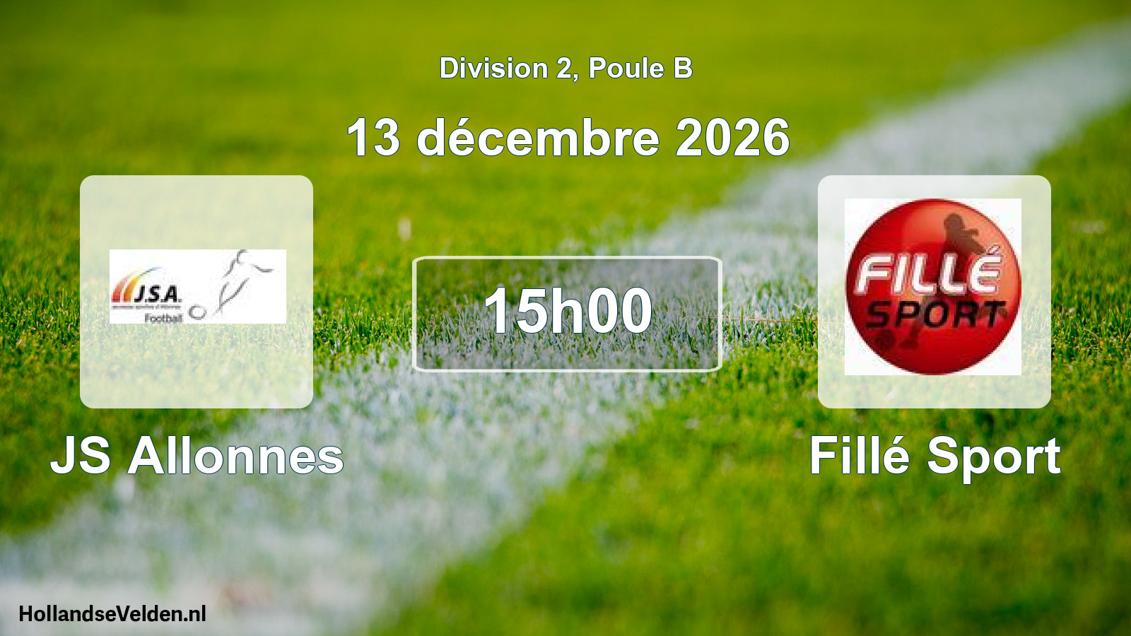 Scheduled Match: JS Allonnes - Fillé Sport (13 December 2026)