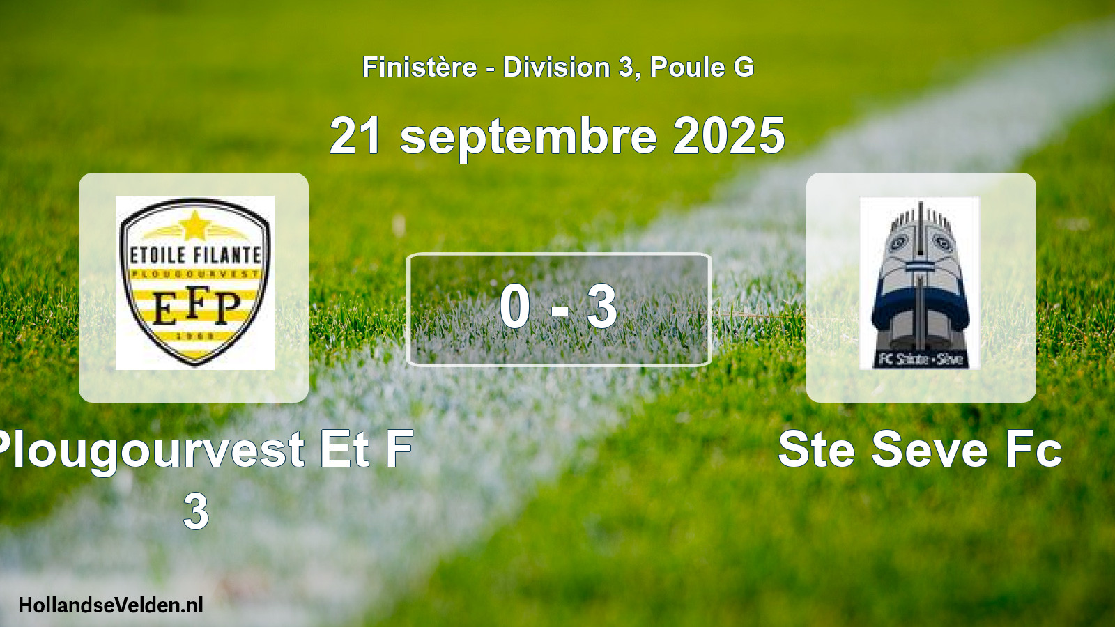 Total number of matches played: Plougourvest Et F 3 - Ste Seve Fc 0 - 3 (21 September 2025)