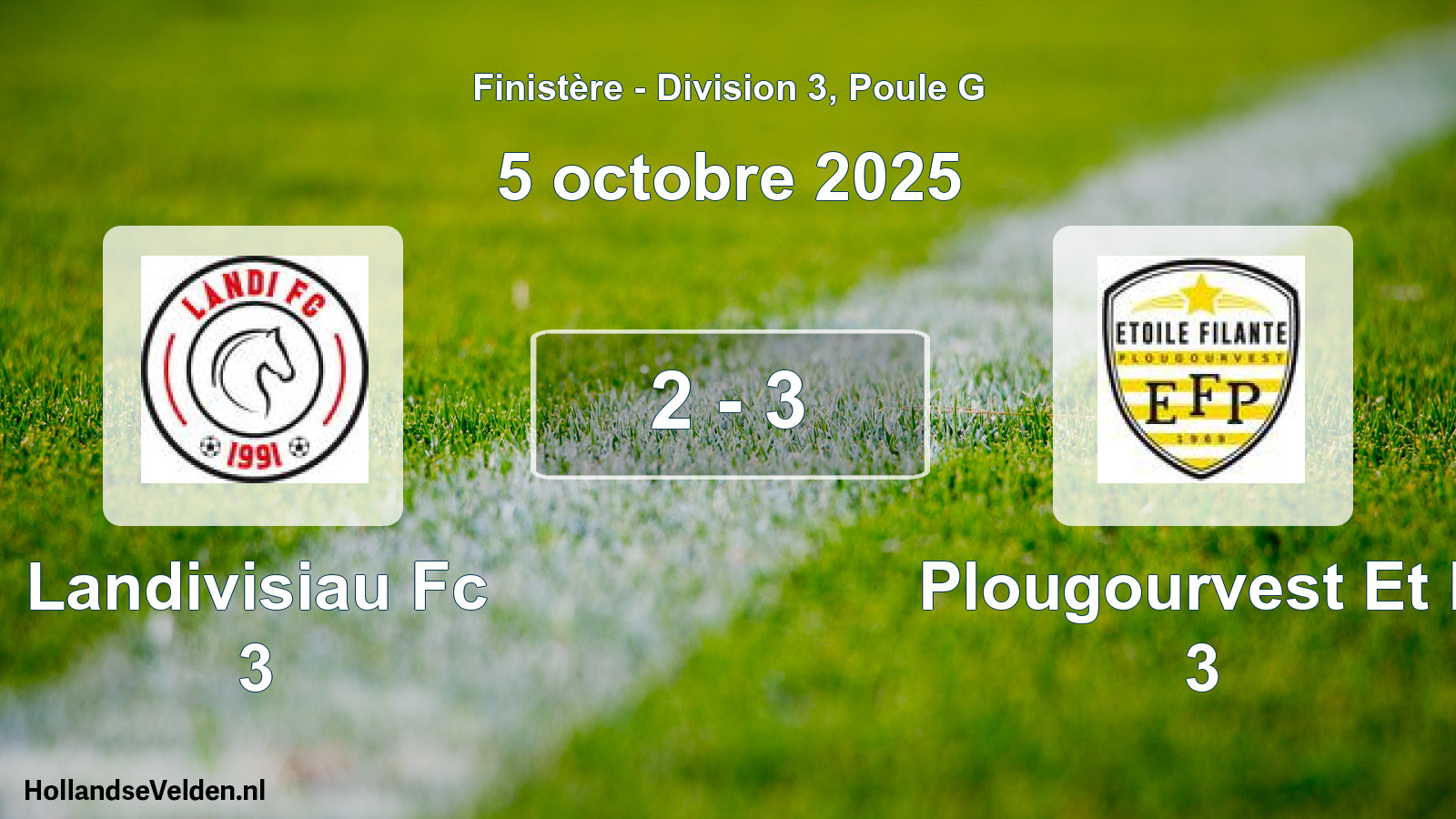 Total number of matches played: Landivisiau Fc 3 - Plougourvest Et F 3 2 - 3 (5 October 2025)
