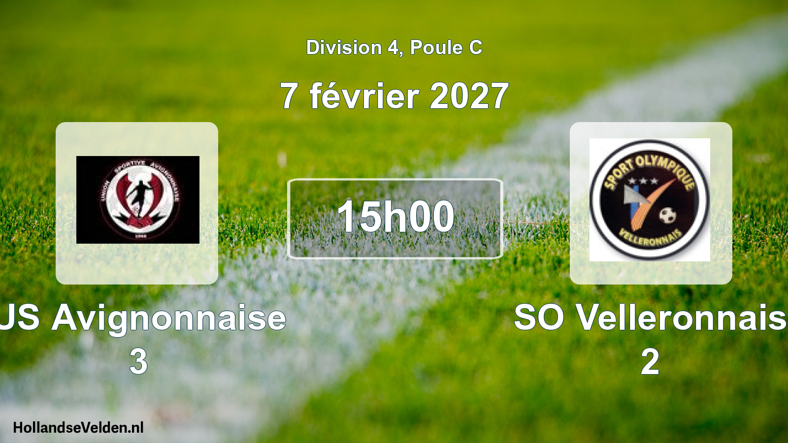 Geplande wedstrijd: US Avignonnaise 3 - SO Velleronnais 2 (7 februari 2027)