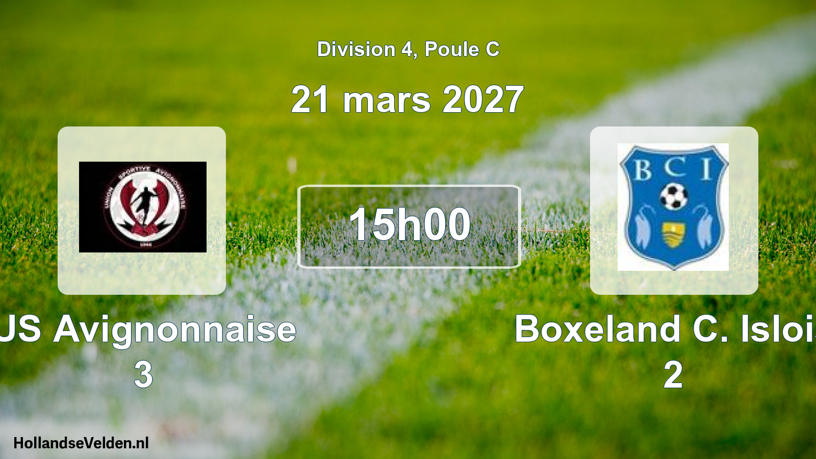 Match programmé: US Avignonnaise 3 - Boxeland C. Islois 2 (21 mars 2027)