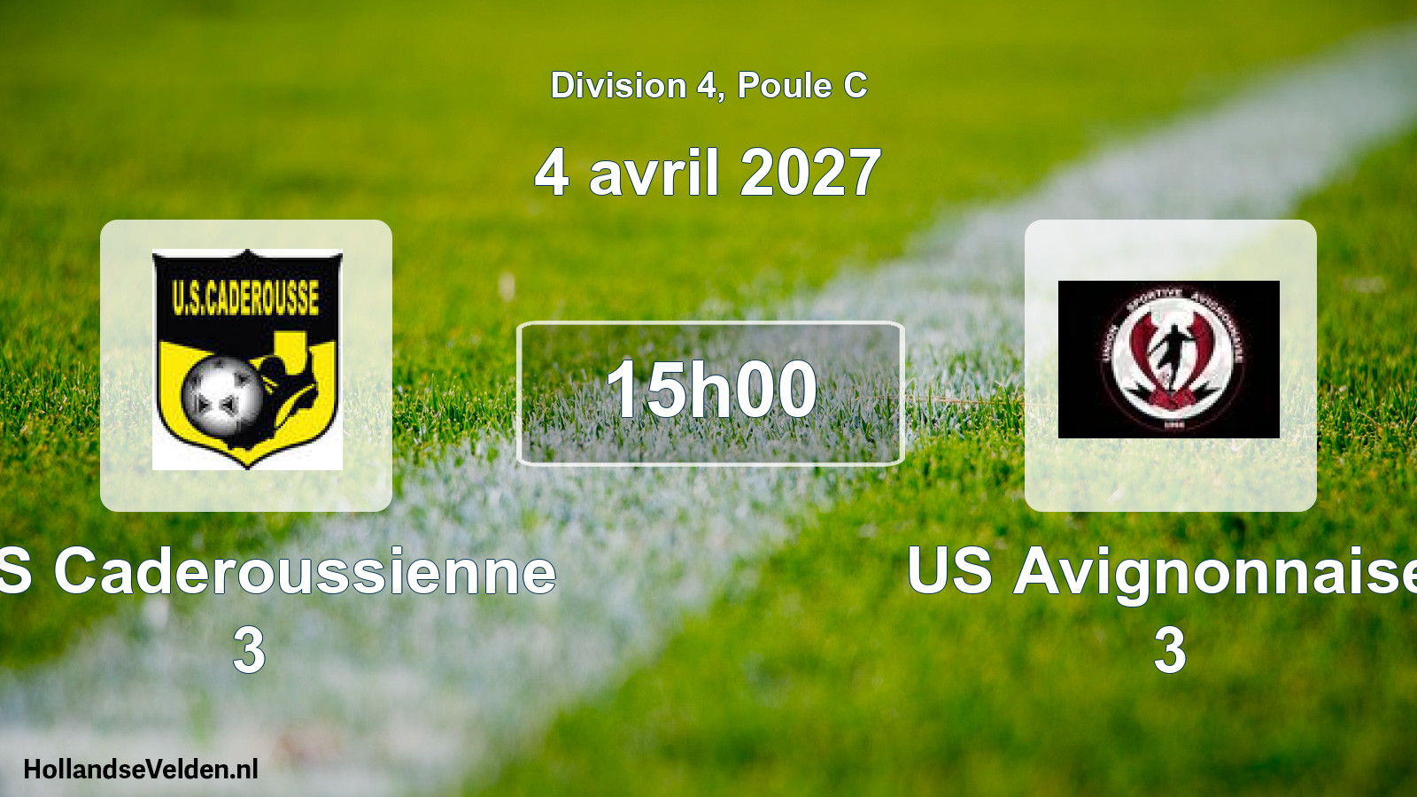 Geplande wedstrijd: US Caderoussienne 3 - US Avignonnaise 3 (4 april 2027)