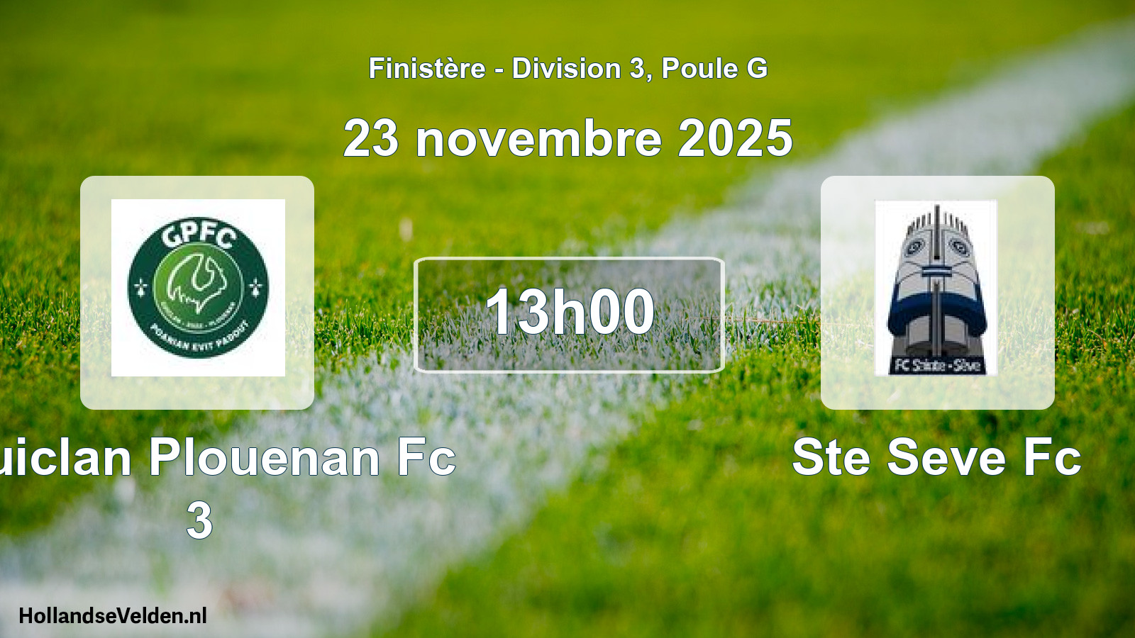 Scheduled Match: Guiclan Plouenan Fc 3 - Ste Seve Fc (23 November 2025)