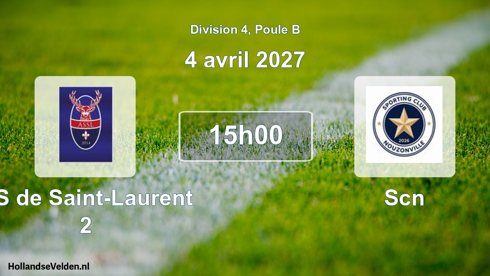 Scheduled Match: AS de Saint-Laurent 2 - Scn (4 April 2027)