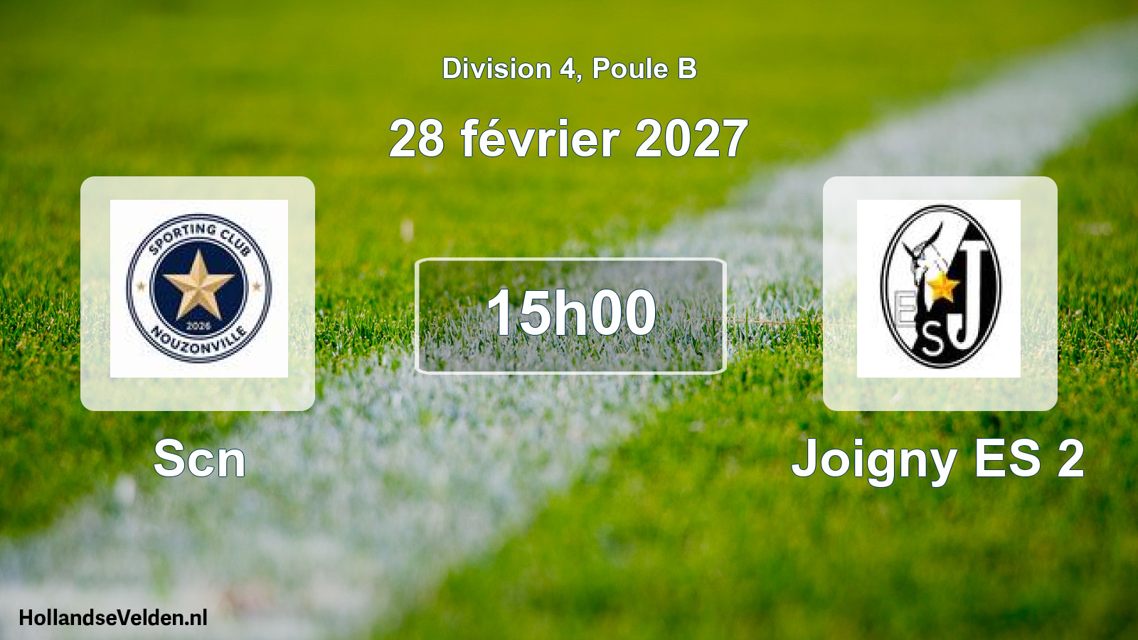 Geplande wedstrijd: Scn - Joigny ES 2 (28 februari 2027)