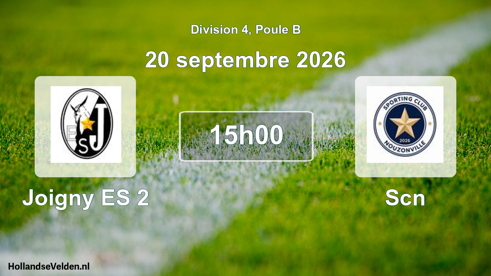 Scheduled Match: Joigny ES 2 - Scn (20 September 2026)