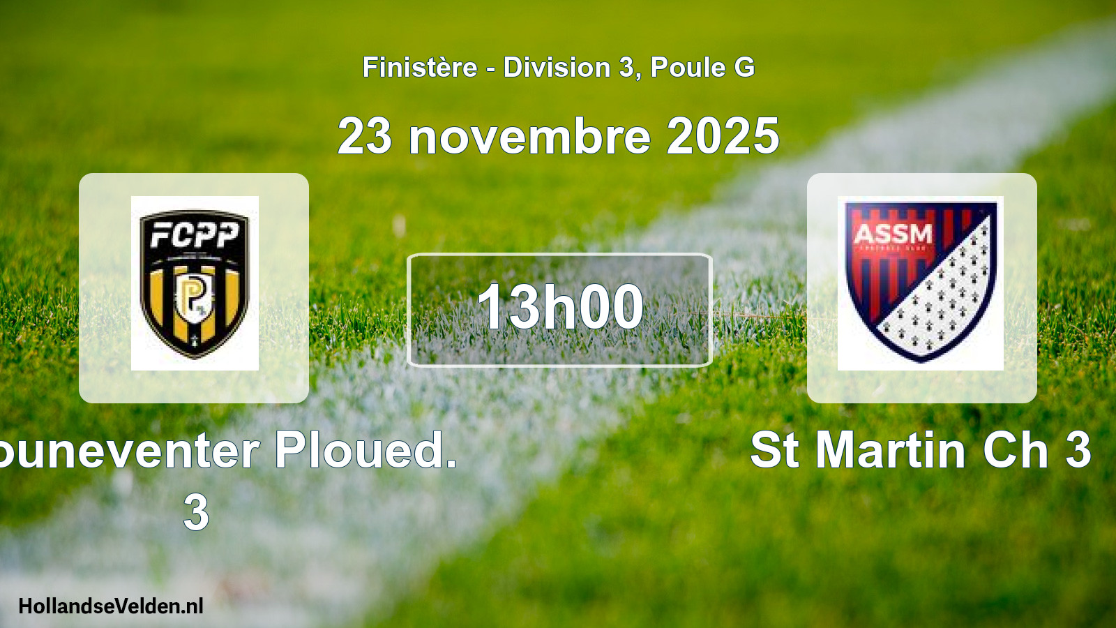 Geplande wedstrijd: Plouneventer Ploued. 3 - St Martin Ch 3 (23 novembre 2025)