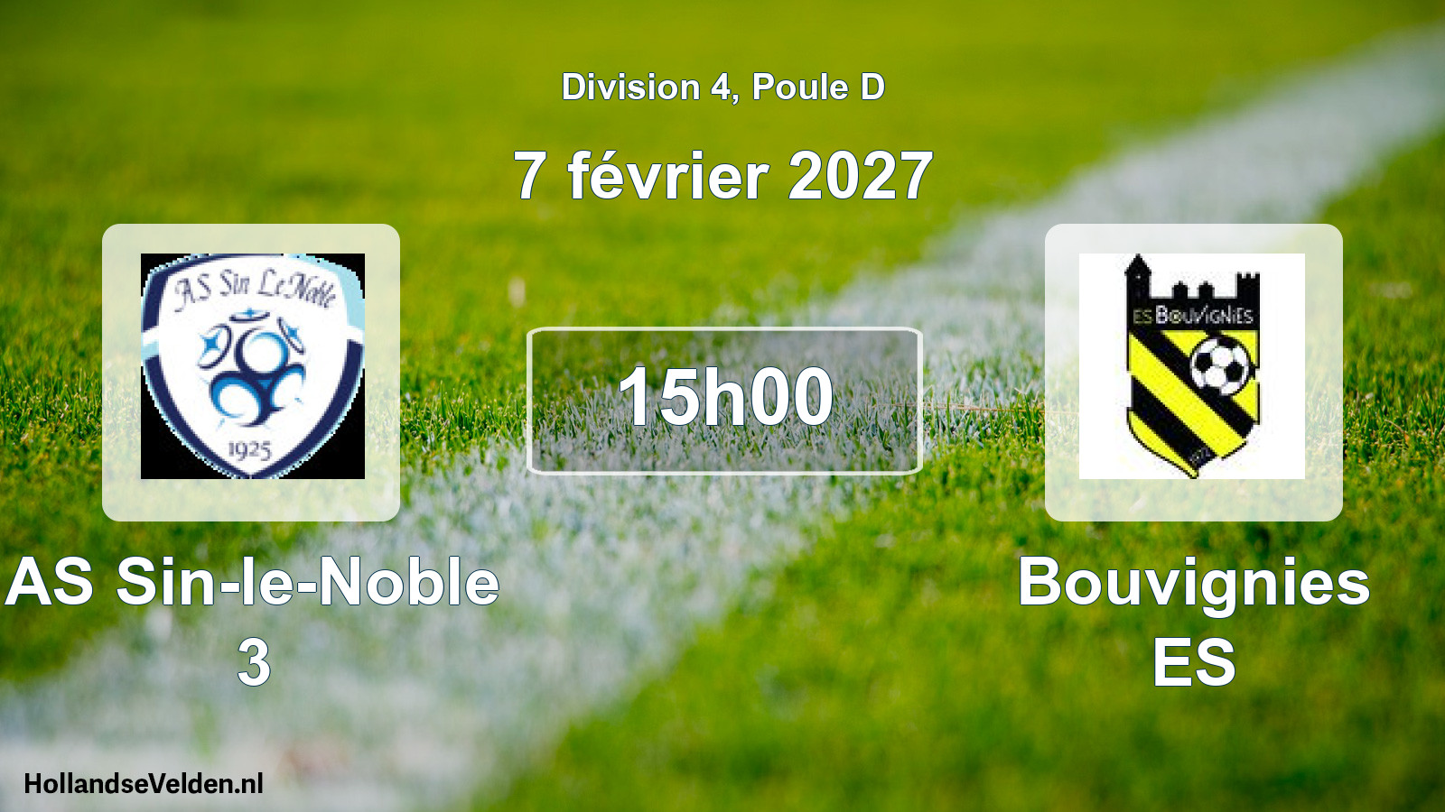 Scheduled Match: AS Sin-le-Noble 3 - Bouvignies ES (7 February 2027)